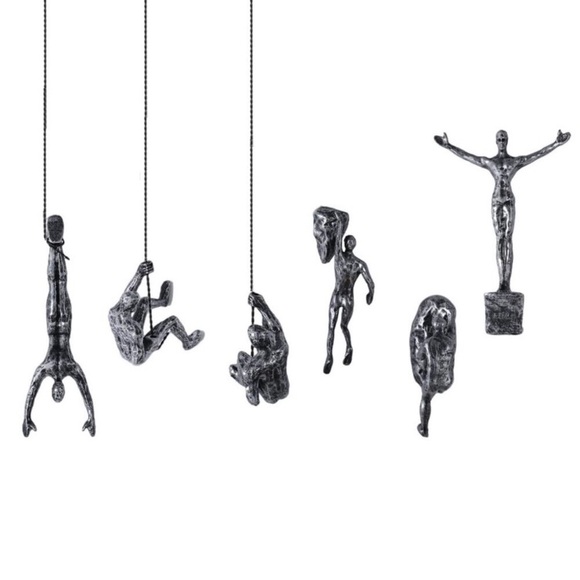Set Of 6 Climbing Men Wall Art Decor Sculpturenordic Modern Simplicity🦒